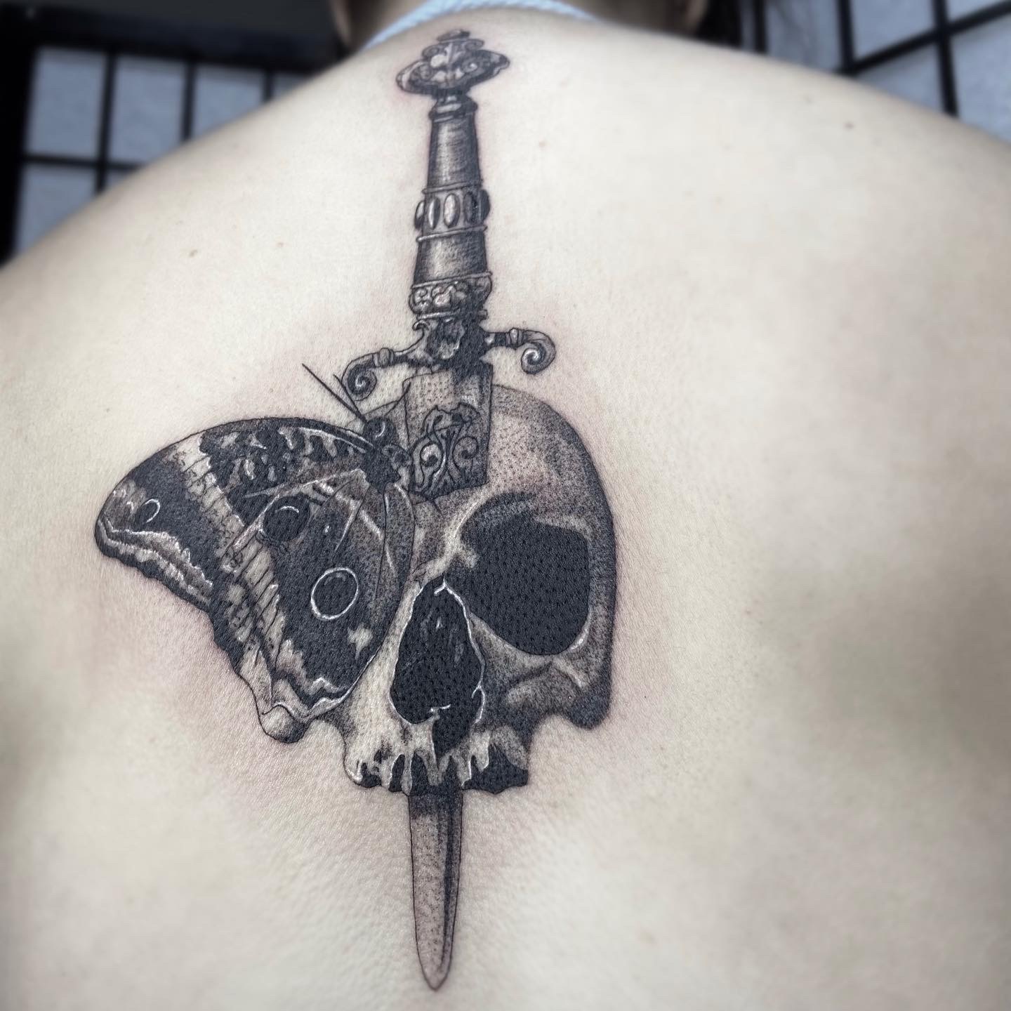 Skeleton/Fine-line/micro-realism tattoo